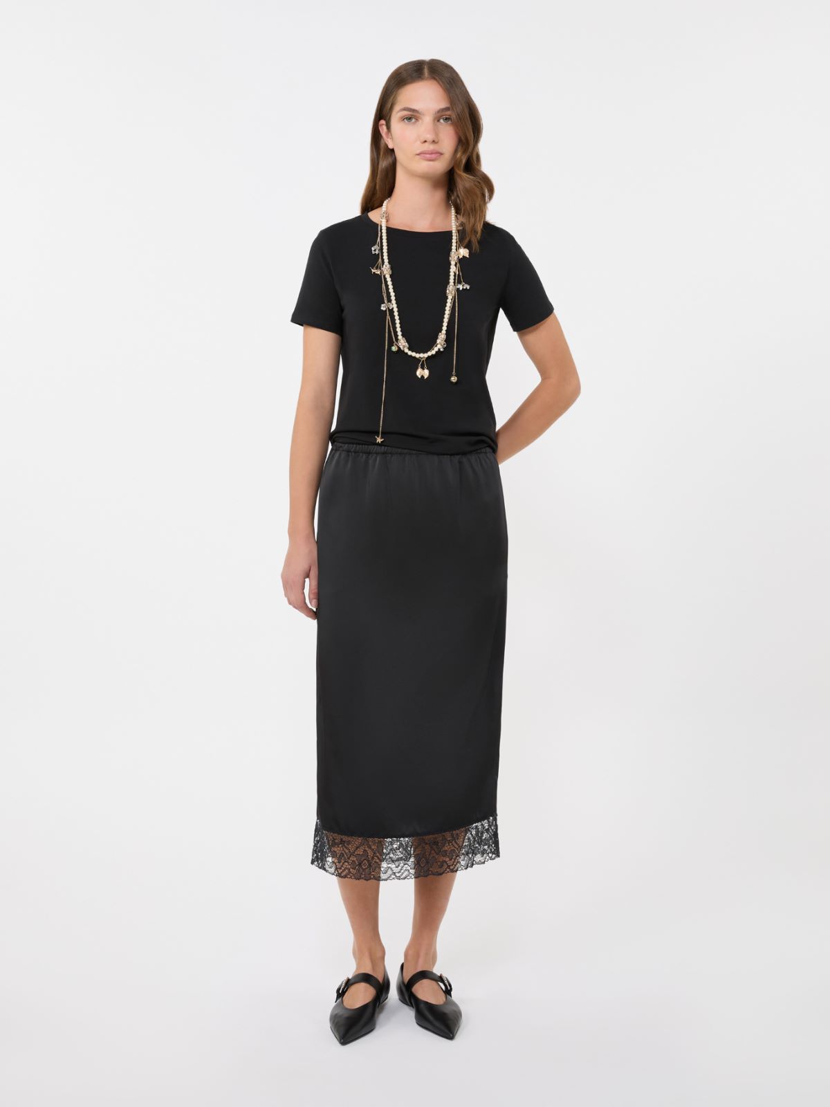 Basic cotton jersey T-shirt - BLACK - Max Mara - 5