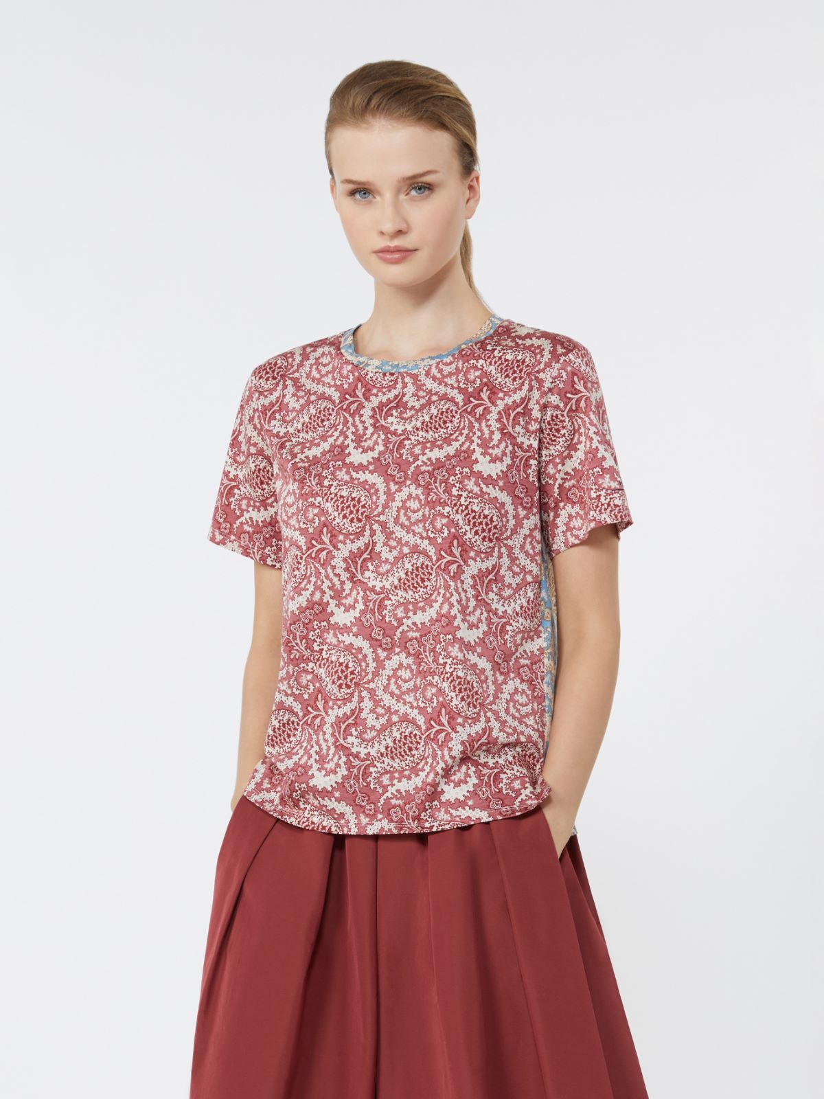 부쏠라 코튼 티셔츠 - CHERRY - 4