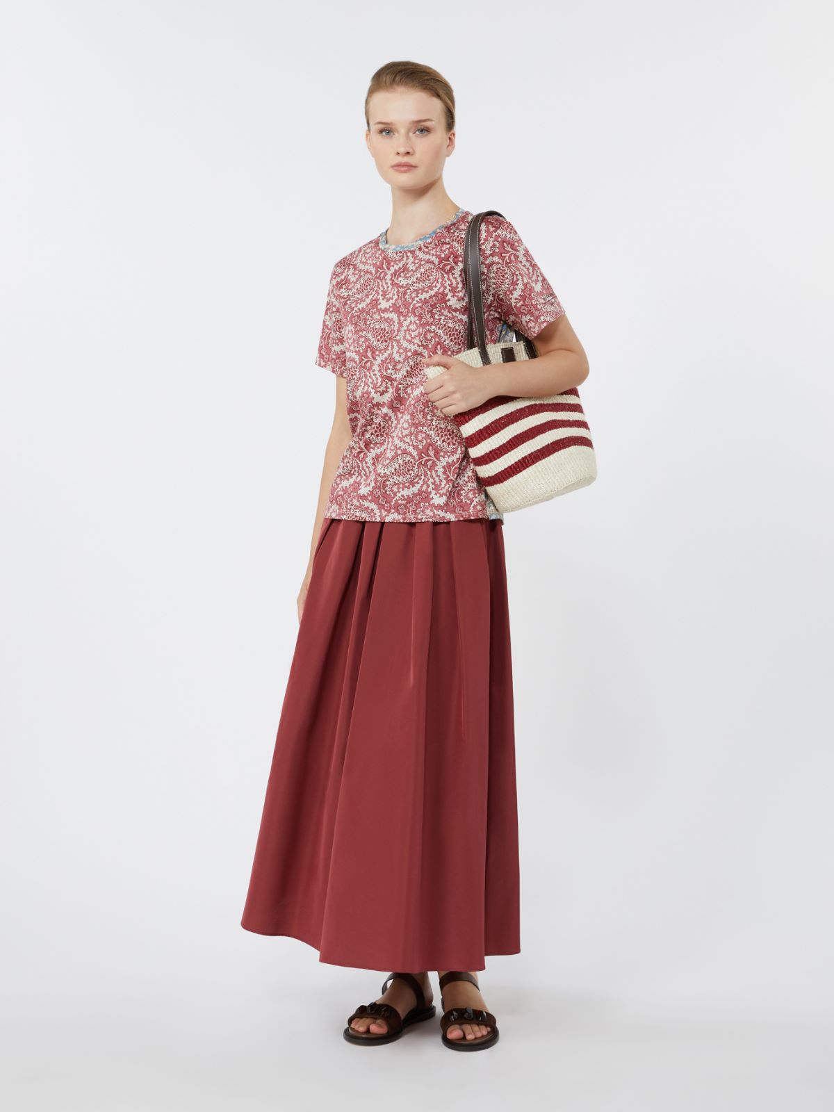 부쏠라 코튼 티셔츠 - CHERRY