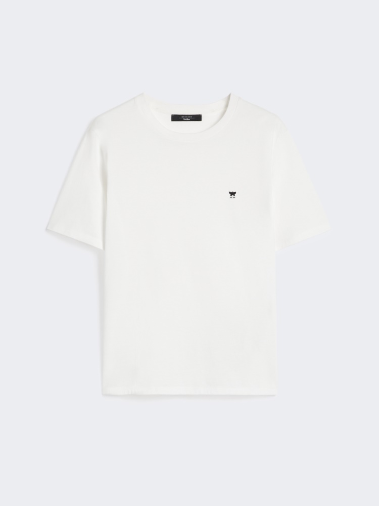 Cotton basic T-shirt - OPTICAL WHITE - Max Mara