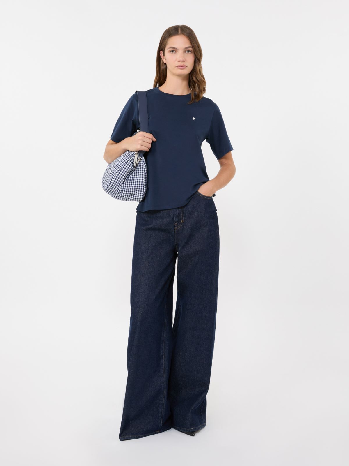Cotton basic T-shirt - NAVY - Max Mara