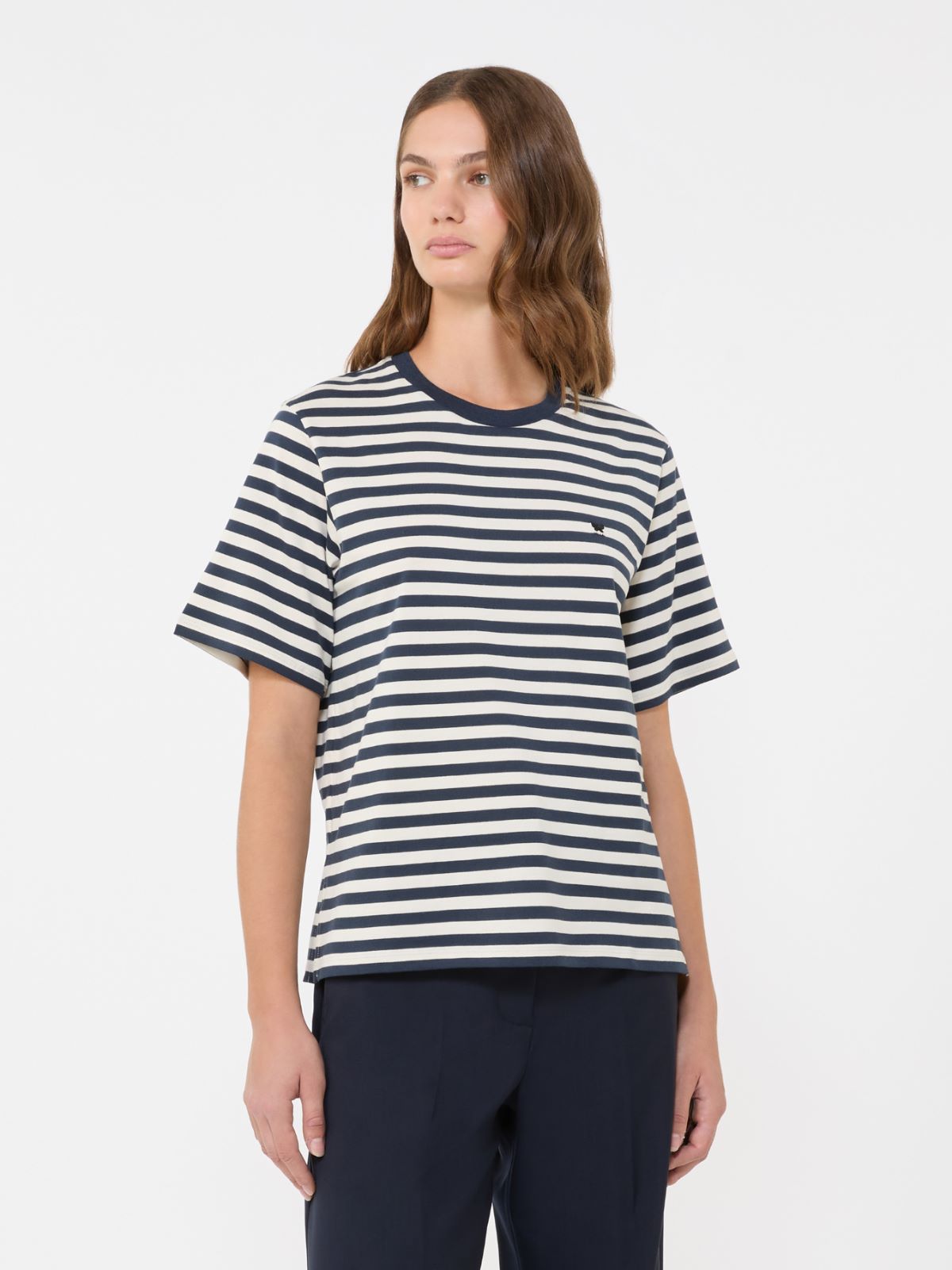 T-shirt simple en coton - ECRU - Max Mara - 5