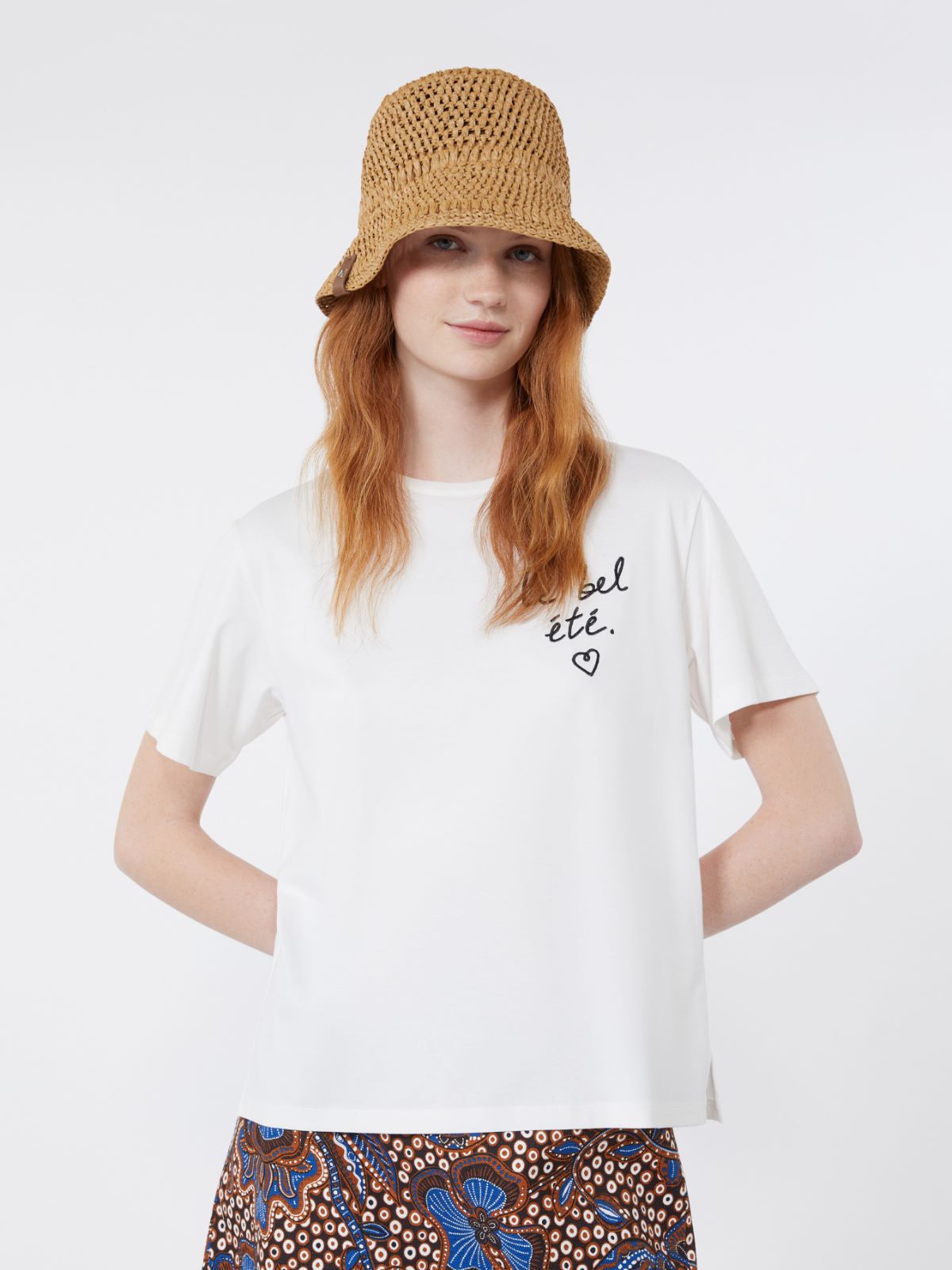 Camiseta de punto con gráficos - BLANCO - Max Mara - 6