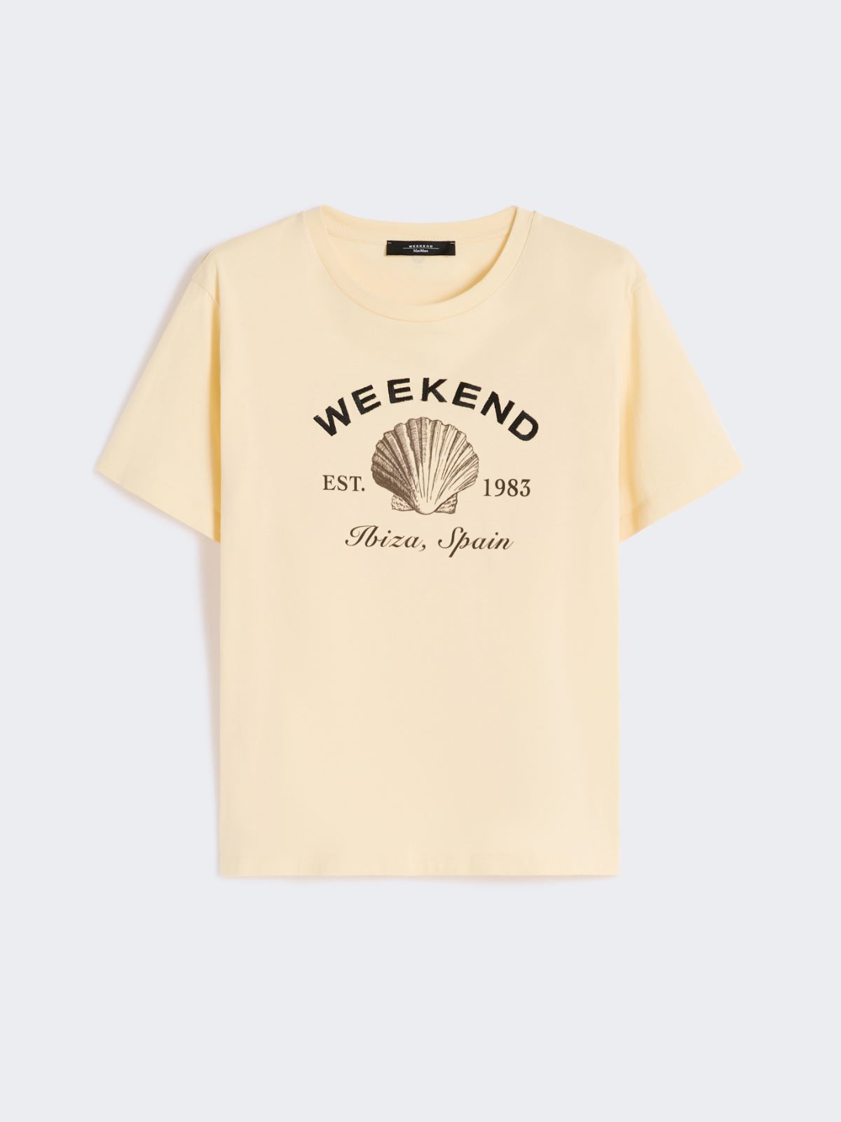 Jersey T-shirt with graphics - LIGHT YELLOW - Max Mara - 6