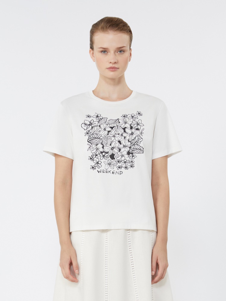 보라 코튼 티셔츠 - WHITE - 2