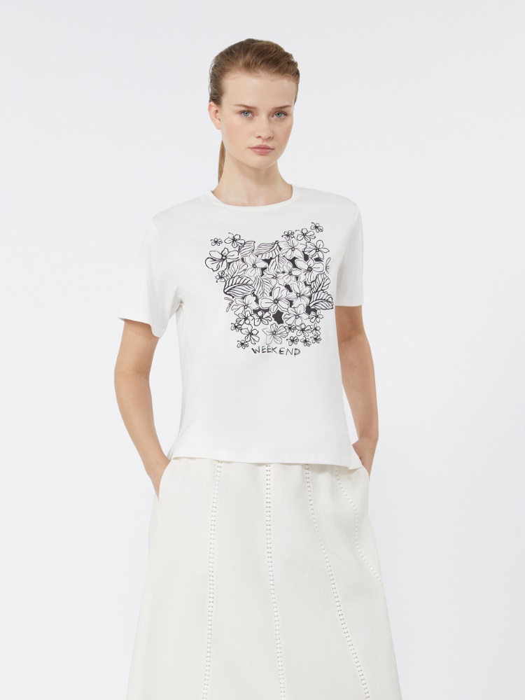 보라 코튼 티셔츠 - WHITE - 4