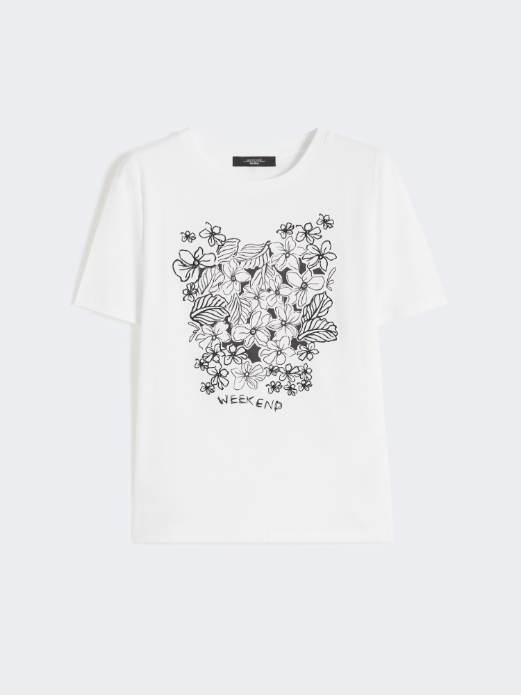 보라 코튼 티셔츠 - WHITE