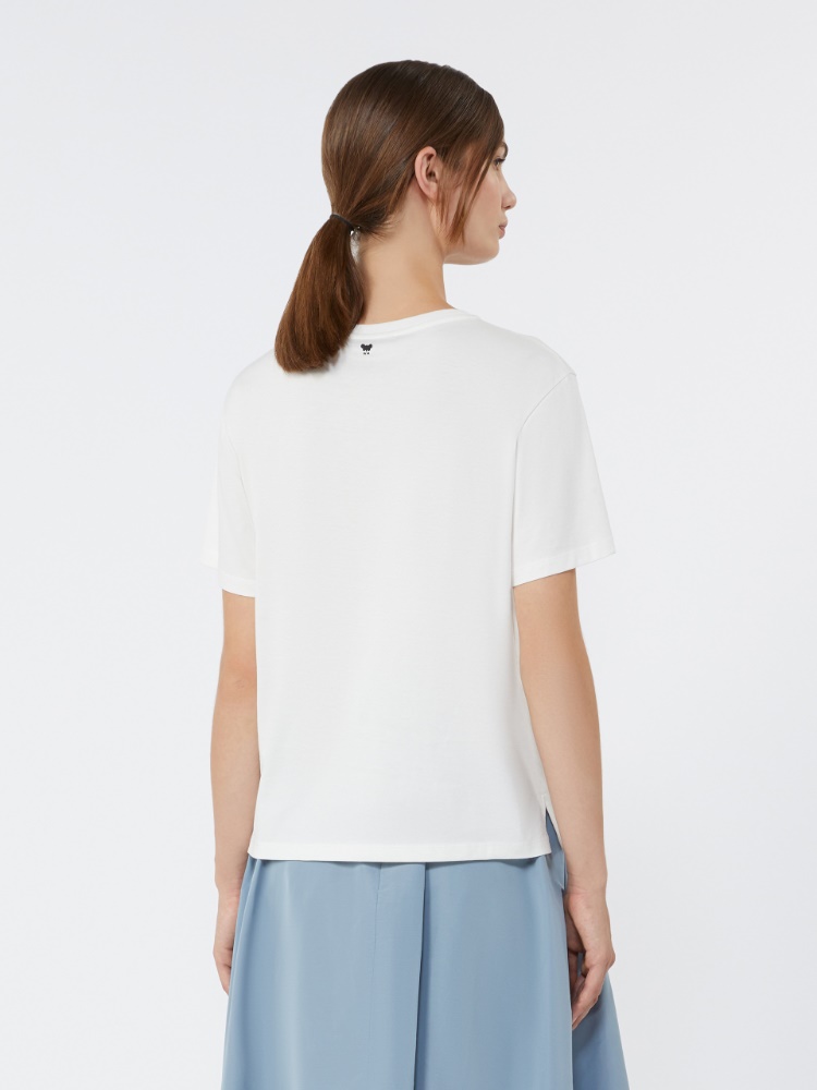 [ボーラ] ピュア コットン ジャージー Tシャツ - WHITE004 - 3