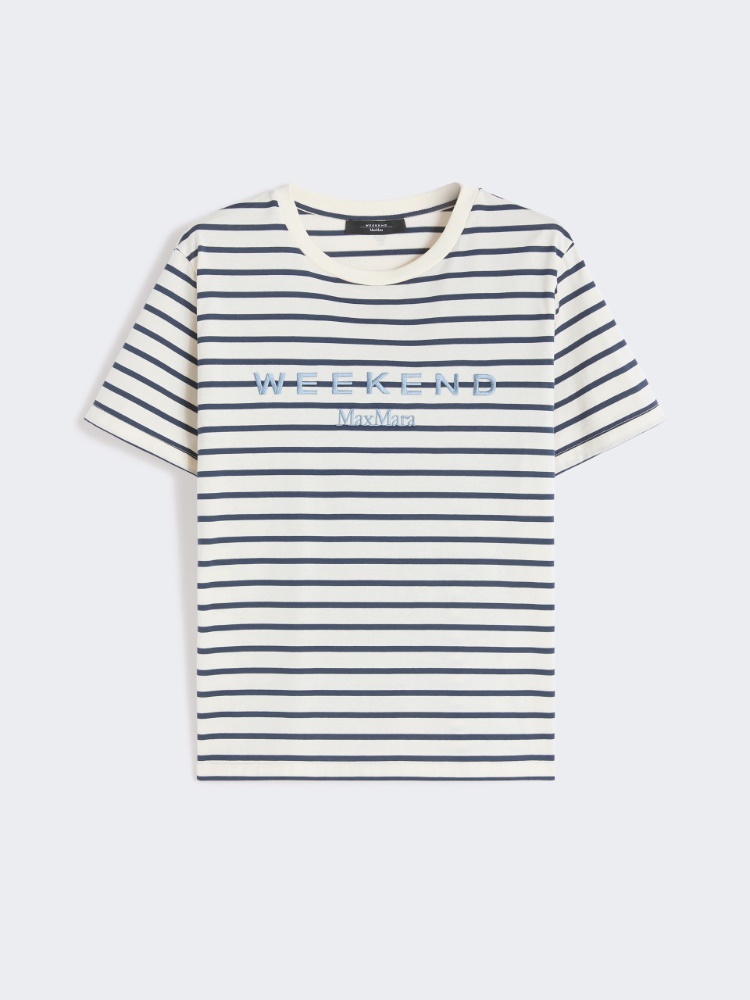 Jersey-T-Shirt mit Grafik - BLAU - Max Mara - 5