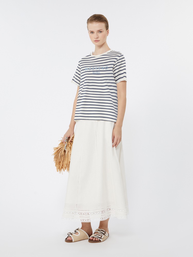 Jersey-T-Shirt mit Grafik - BLAU - Max Mara