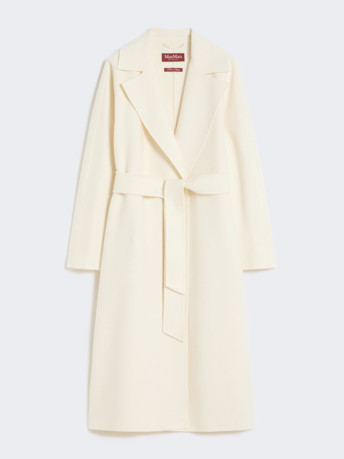 Long wool, cashmere and silk coat - WHITE - Max Mara - 8
