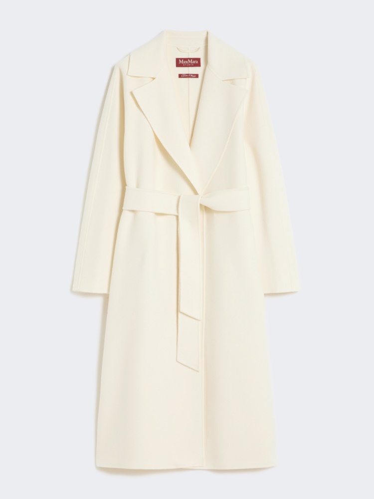 Long wool, cashmere and silk coat - WHITE - Max Mara