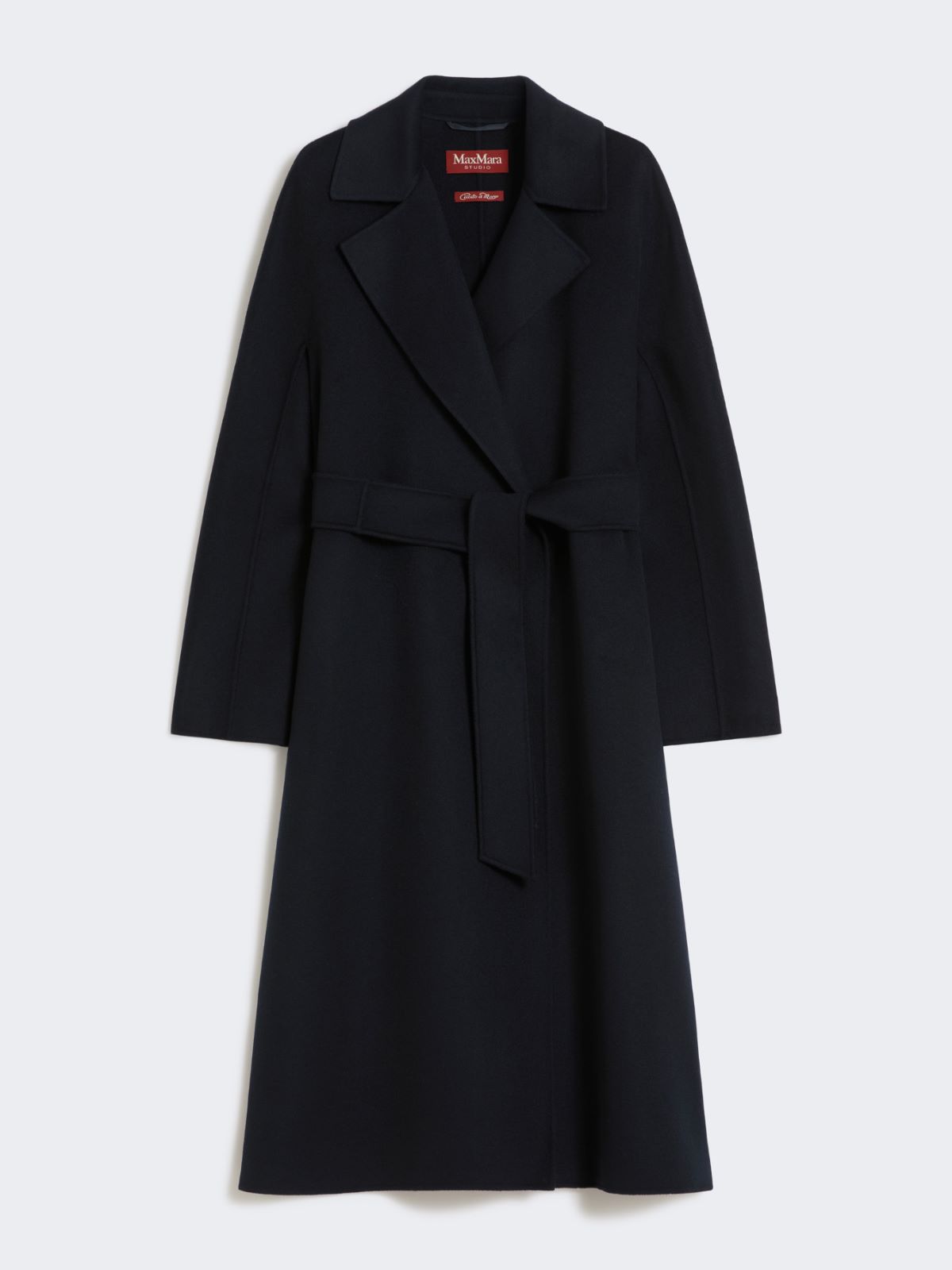 Long wool, cashmere and silk coat - NAVY - Max Mara - 9
