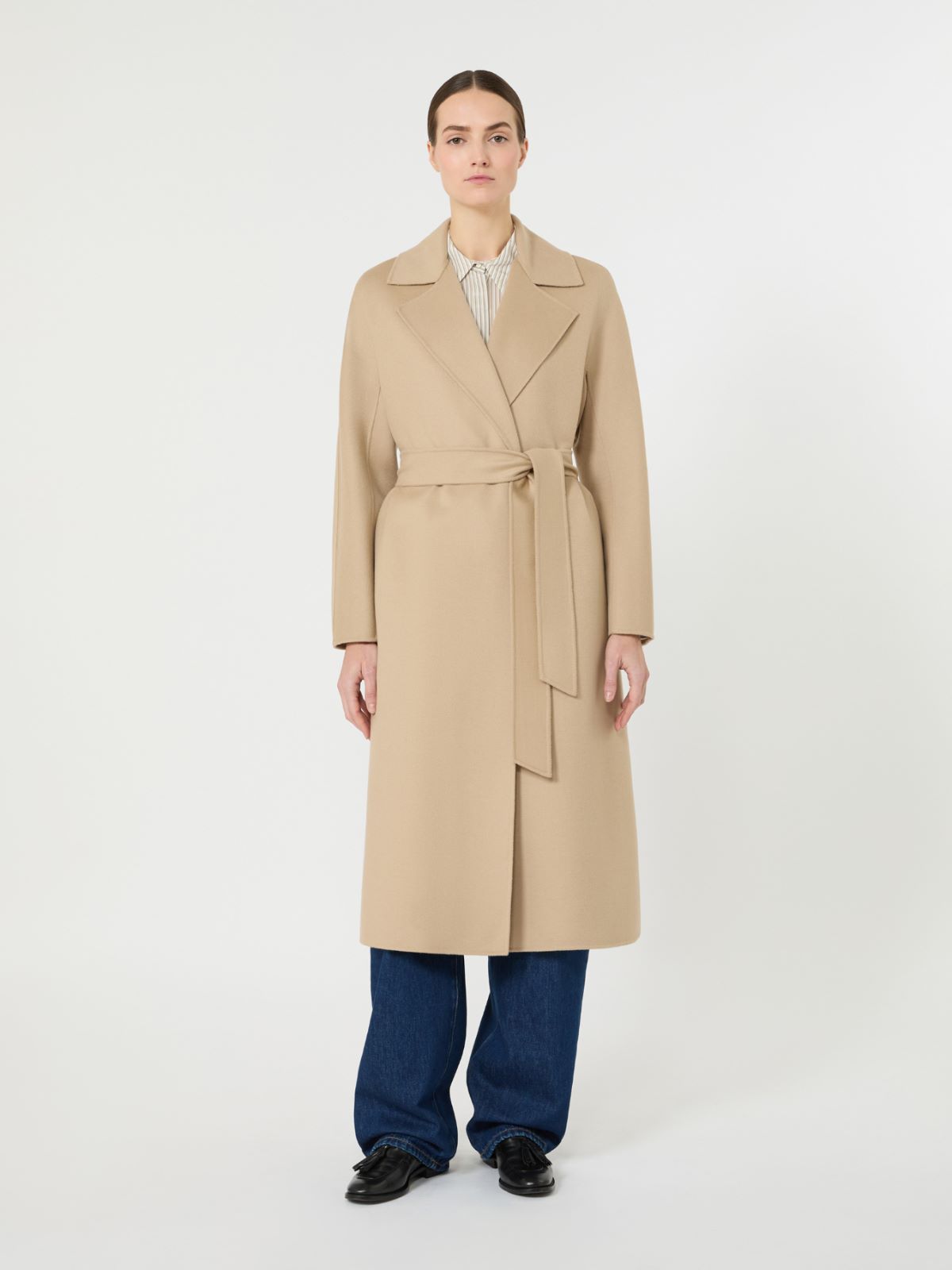 Langer Mantel aus Wolle, Kaschmir und Seide - SAND - Max Mara - 5