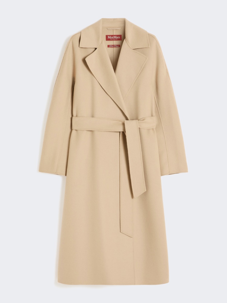 Langer Mantel aus Wolle, Kaschmir und Seide - SAND - Max Mara