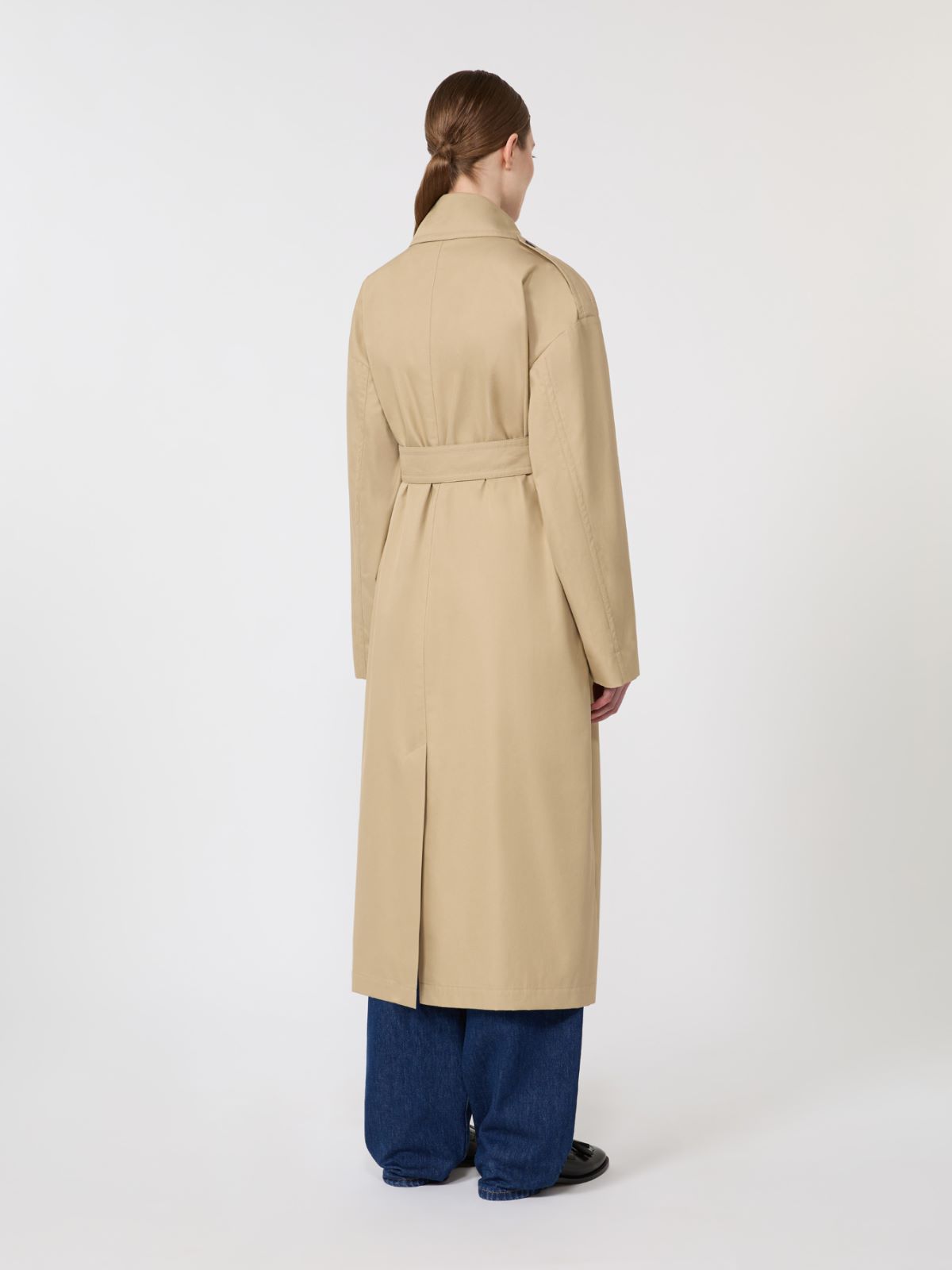 Wattierter Trenchcoat aus wasserabweisender Baumwolle - KHAKI - Max Mara - 11