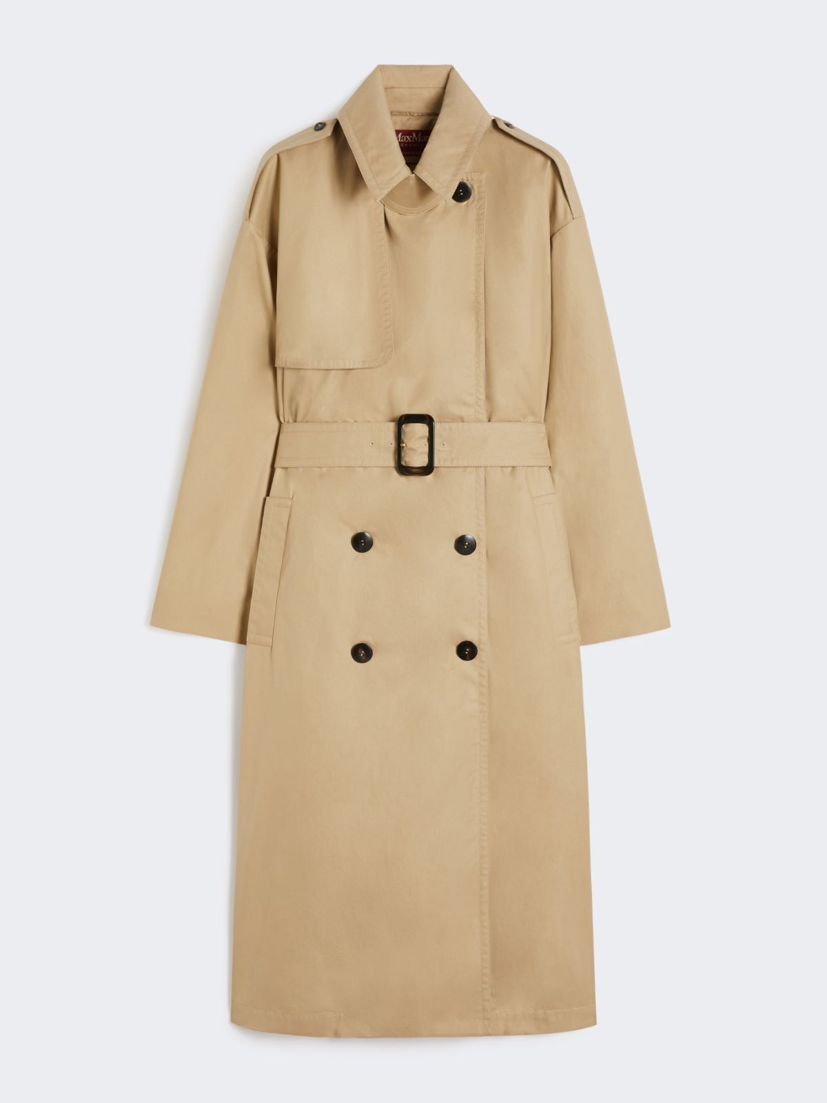 Wattierter Trenchcoat aus wasserabweisender Baumwolle - KHAKI - Max Mara - 11