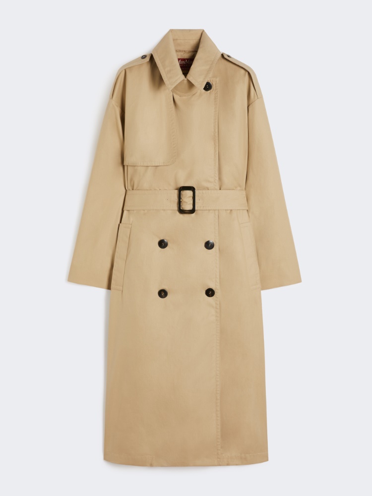 Wattierter Trenchcoat aus wasserabweisender Baumwolle - KHAKI - Max Mara