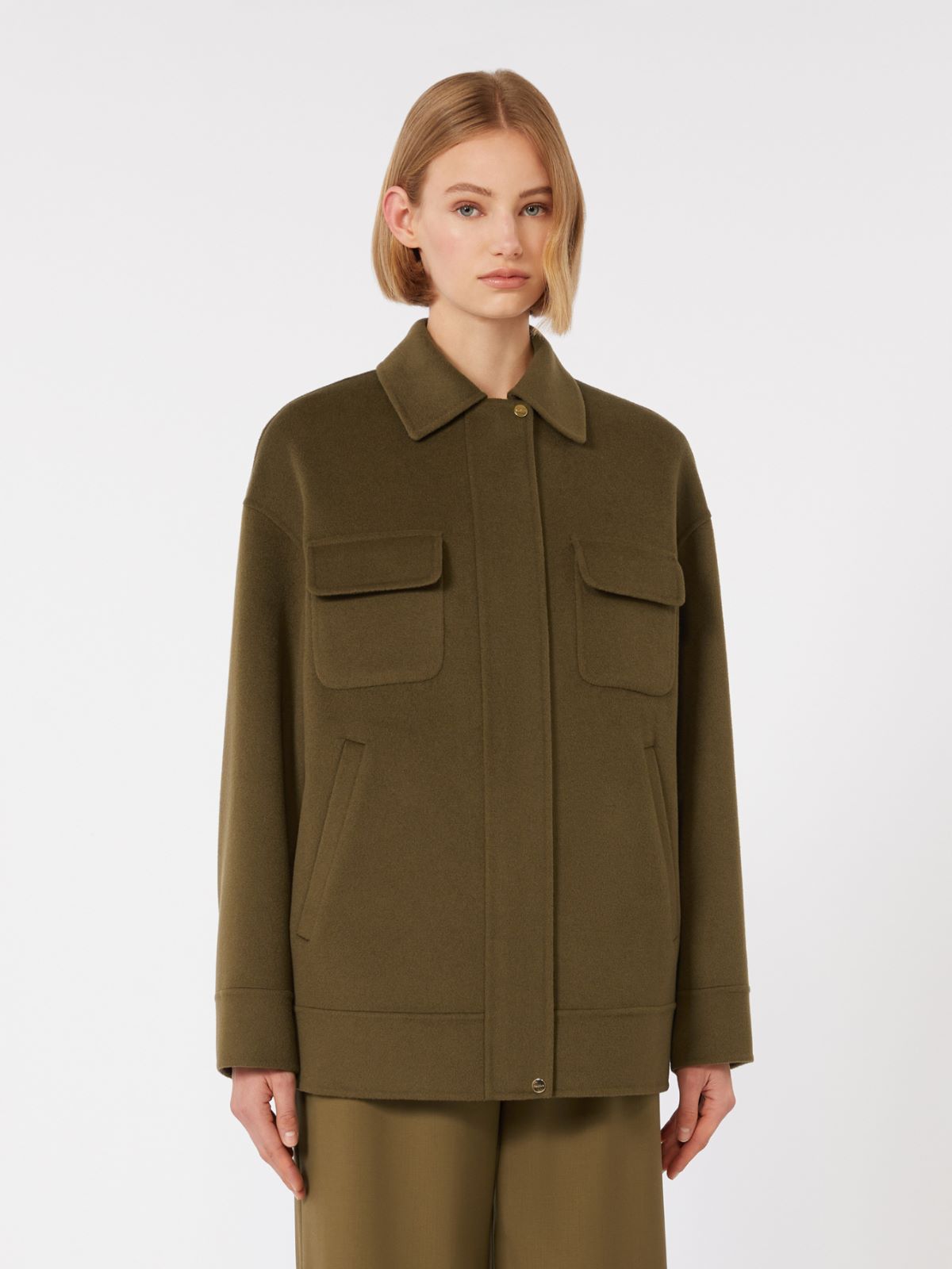 2-in-1 wool and silk padded coat - KAKI - Max Mara - 6