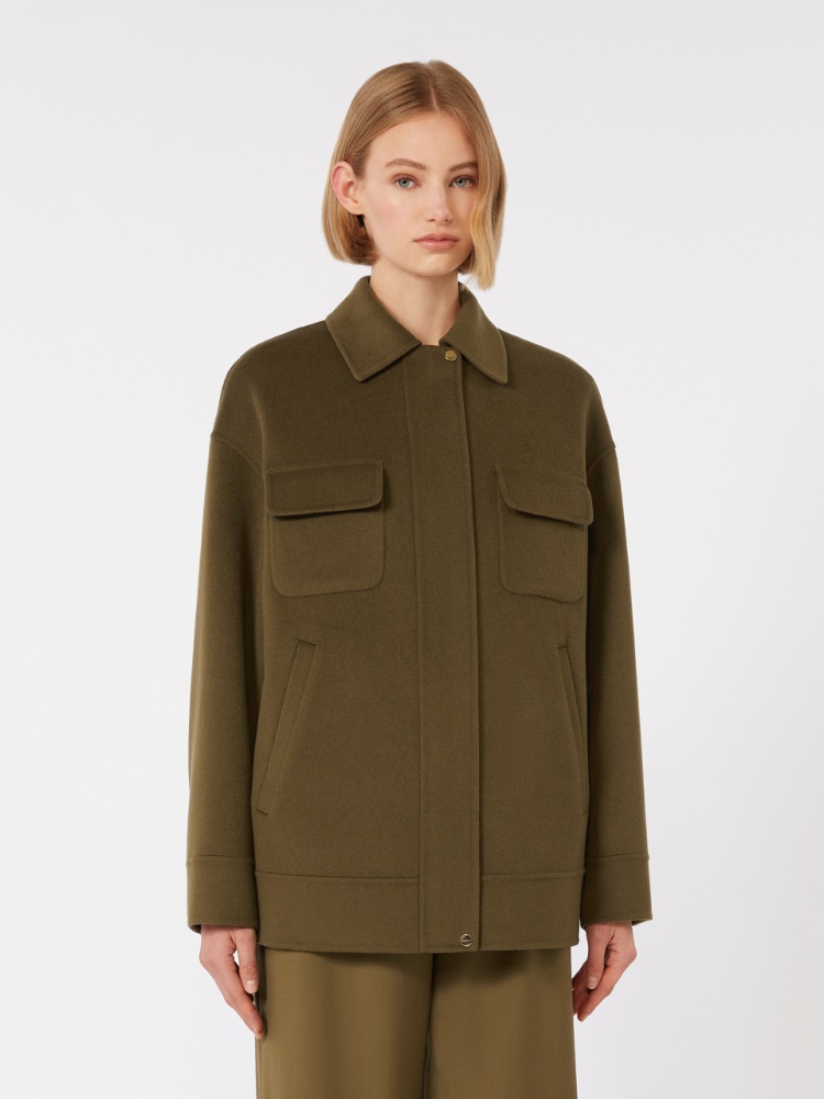 2-in-1 wool and silk padded coat