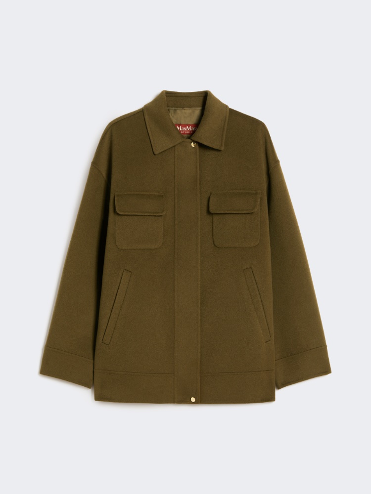 2-in-1 wool and silk padded coat