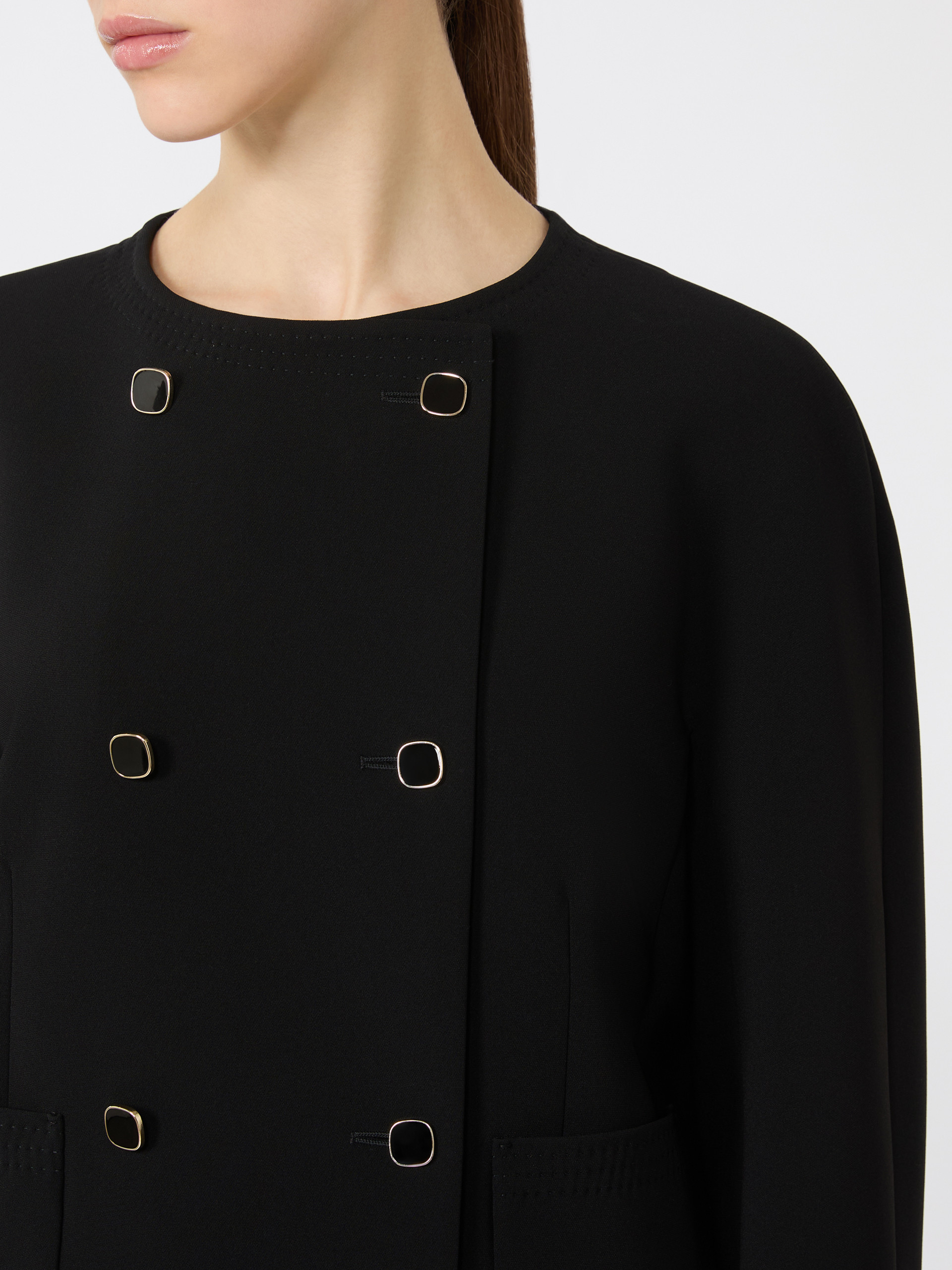 Boxy jacket in cady - BLACK - Max Mara - 4
