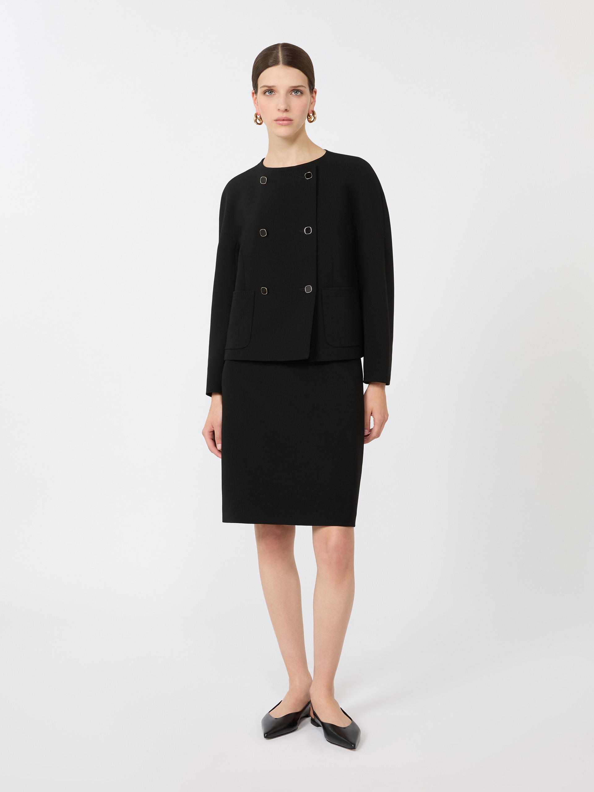 Boxy jacket in cady - BLACK - Max Mara