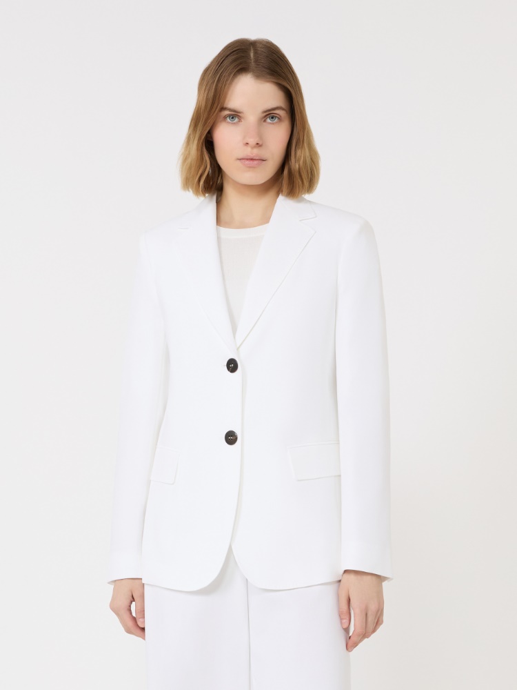Double cotton crêpe blazer - WHITE - Max Mara - 2