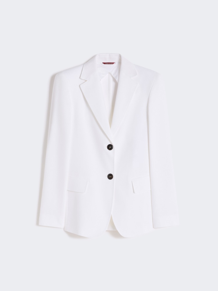 Double cotton crêpe blazer - WHITE - Max Mara - 4