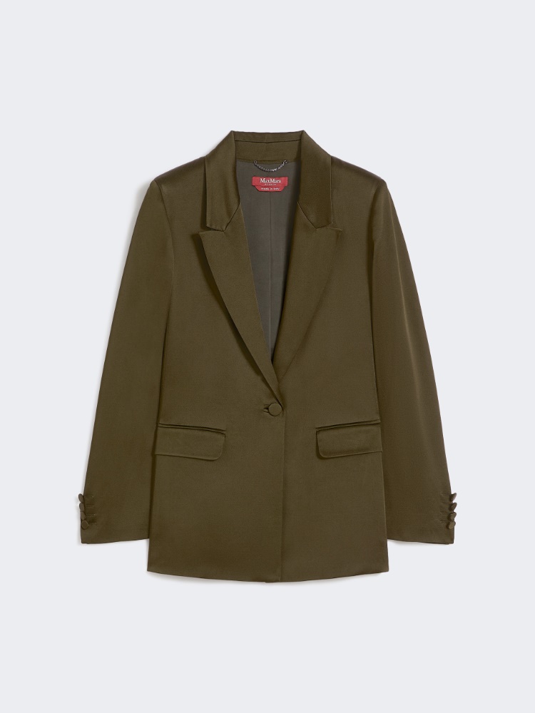 Blazer aus Envers-Satin - MOOSGRUEN - Max Mara