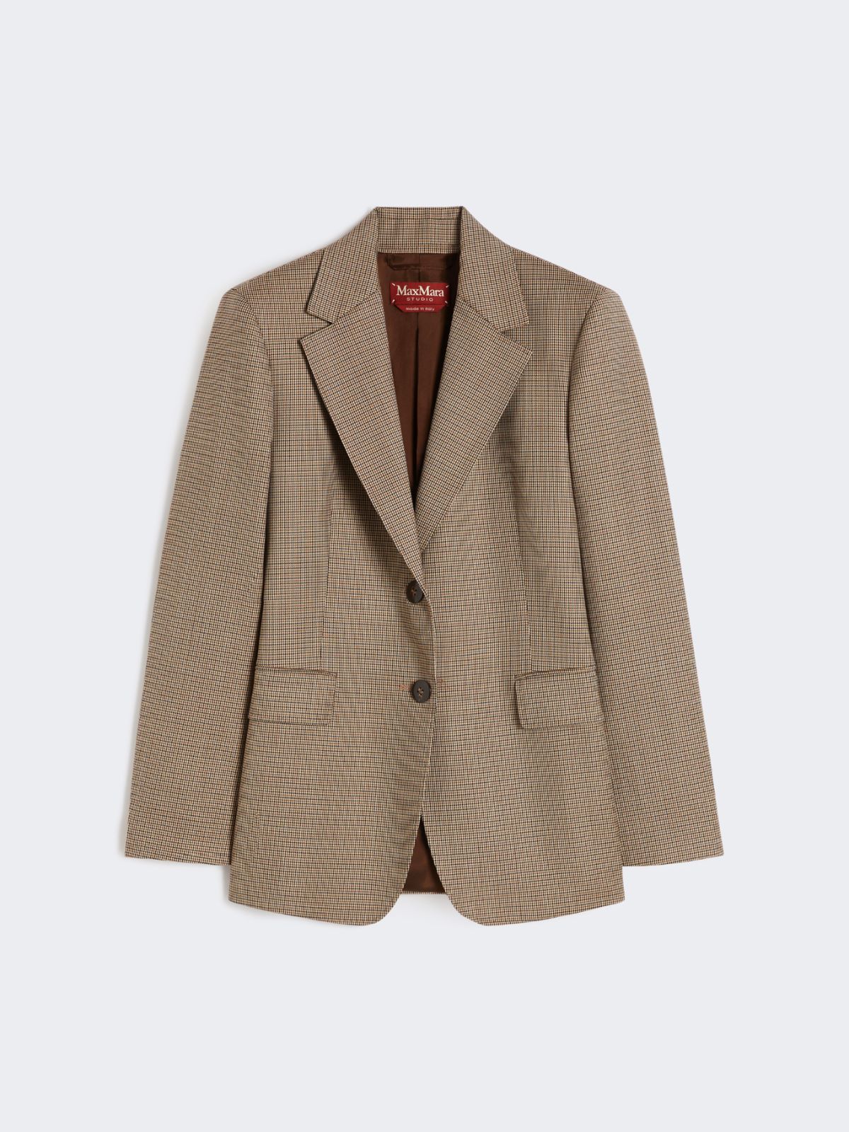 Patterned wool twill blazer - CARAMEL - Max Mara - 5