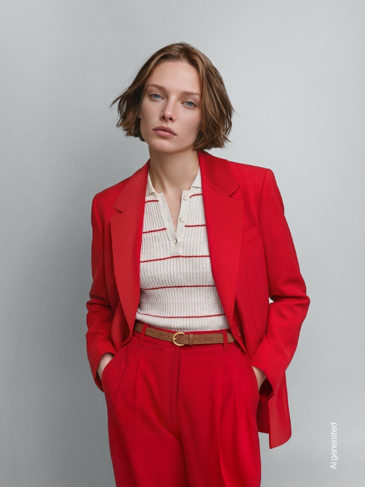 Single-breasted stretch wool blazer + RED - Max Mara