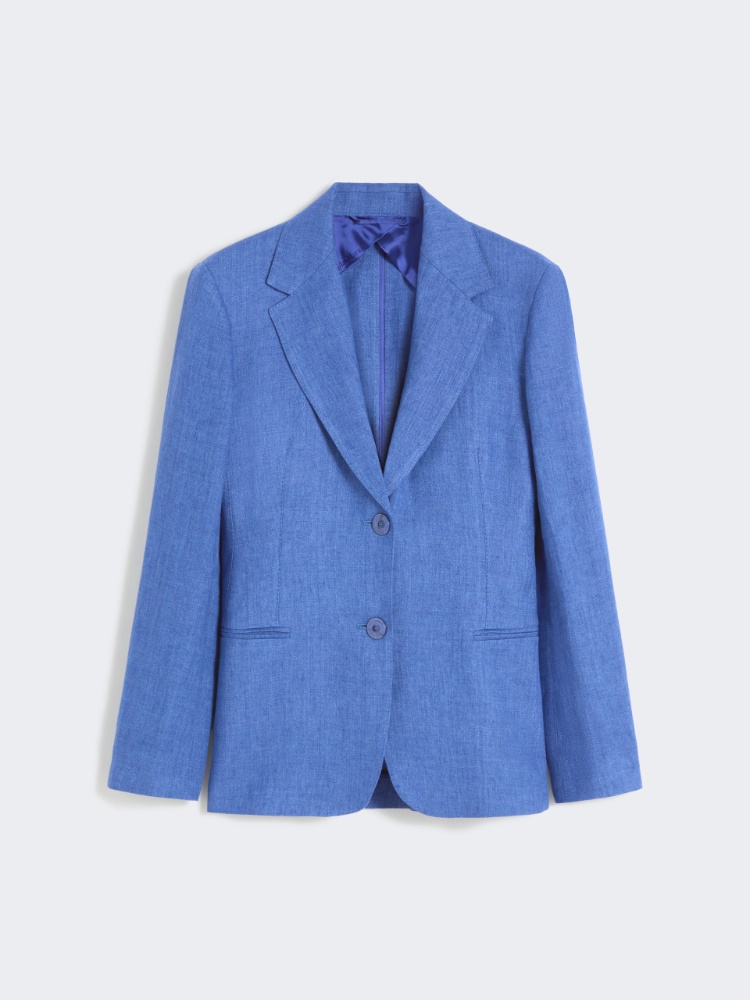 Blazer en batavia de lin - BLEU