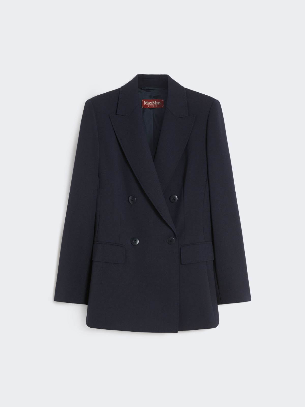 Fitted wool crepe blazer - NAVY - Max Mara - 9