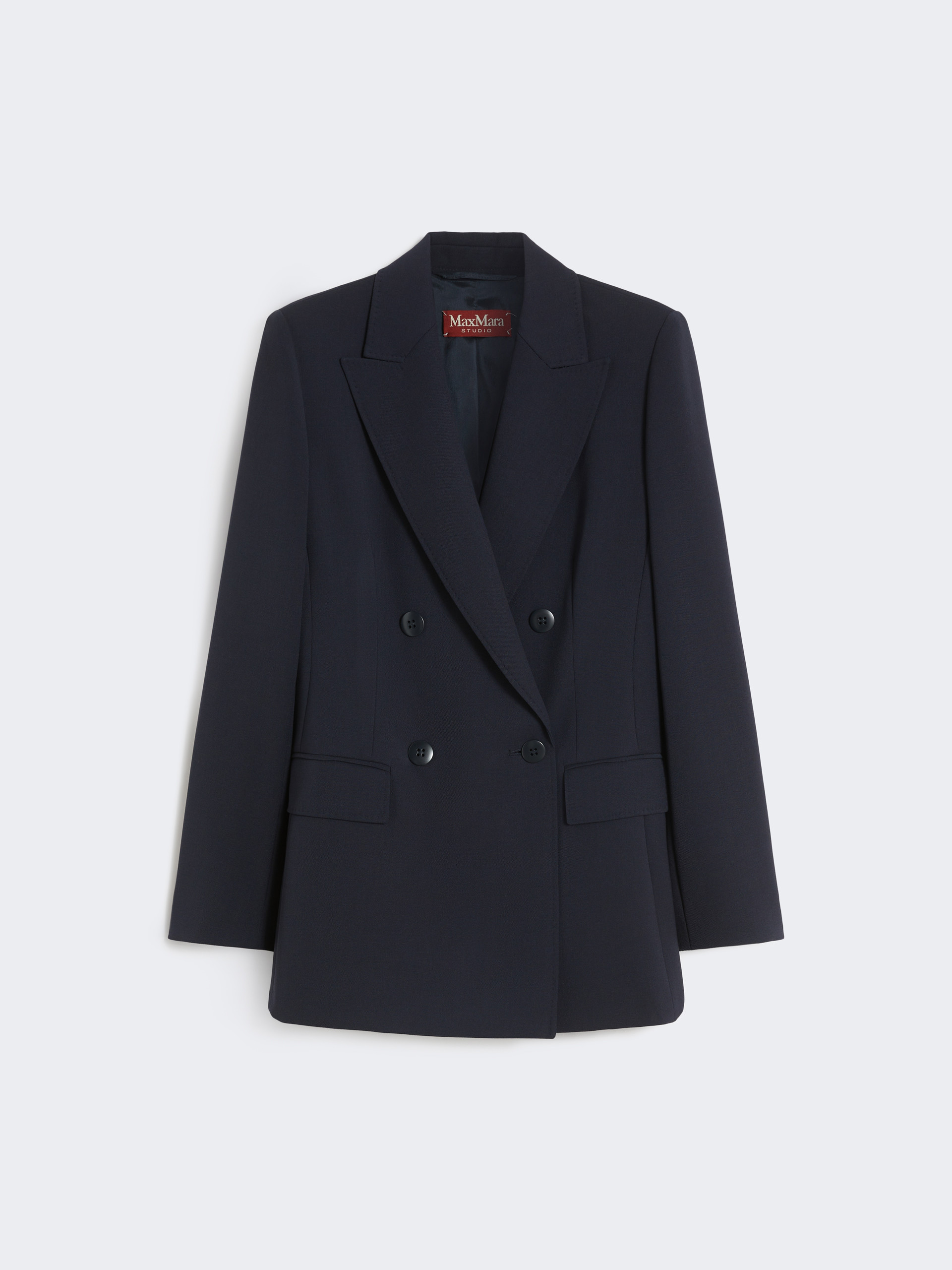Fitted wool crepe blazer - NAVY - Max Mara - 5