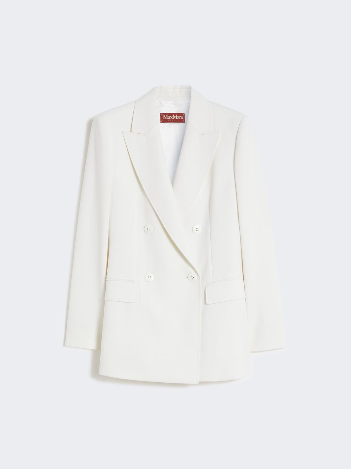 Fitted wool crepe blazer - WHITE - Max Mara - 4