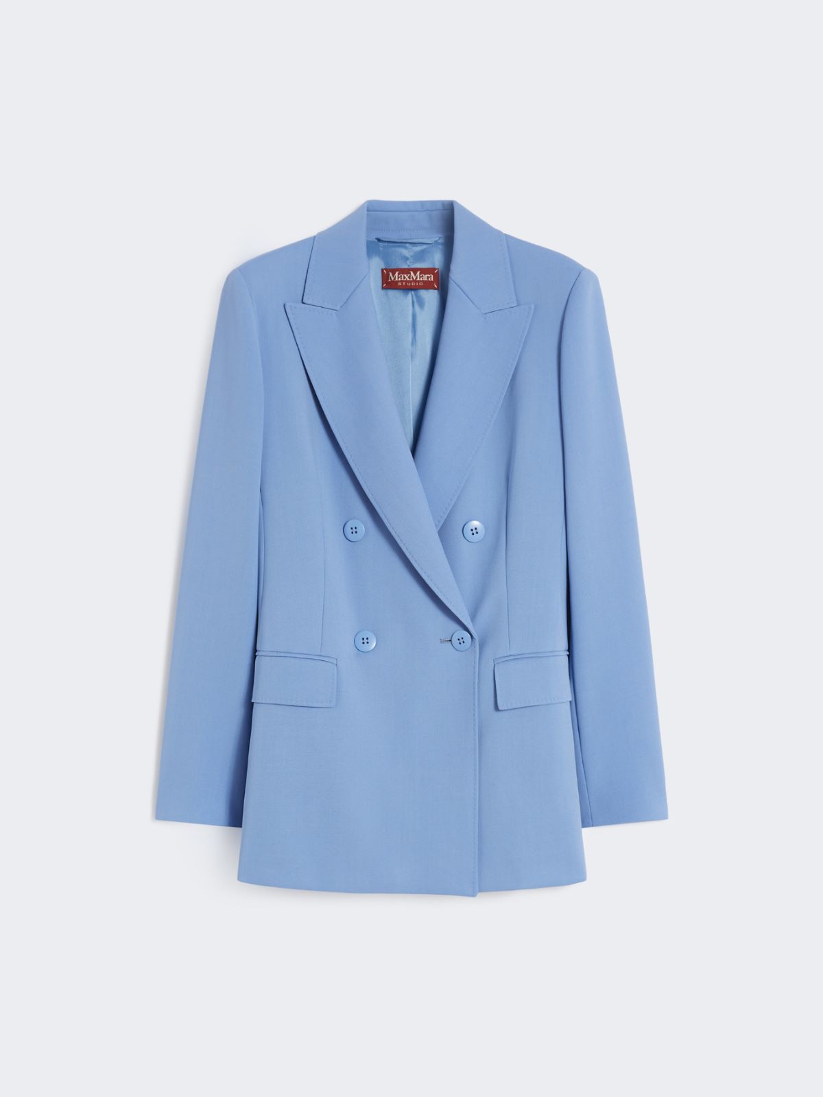 Fitted wool crepe blazer - LIGHT BLUE - Max Mara - 8
