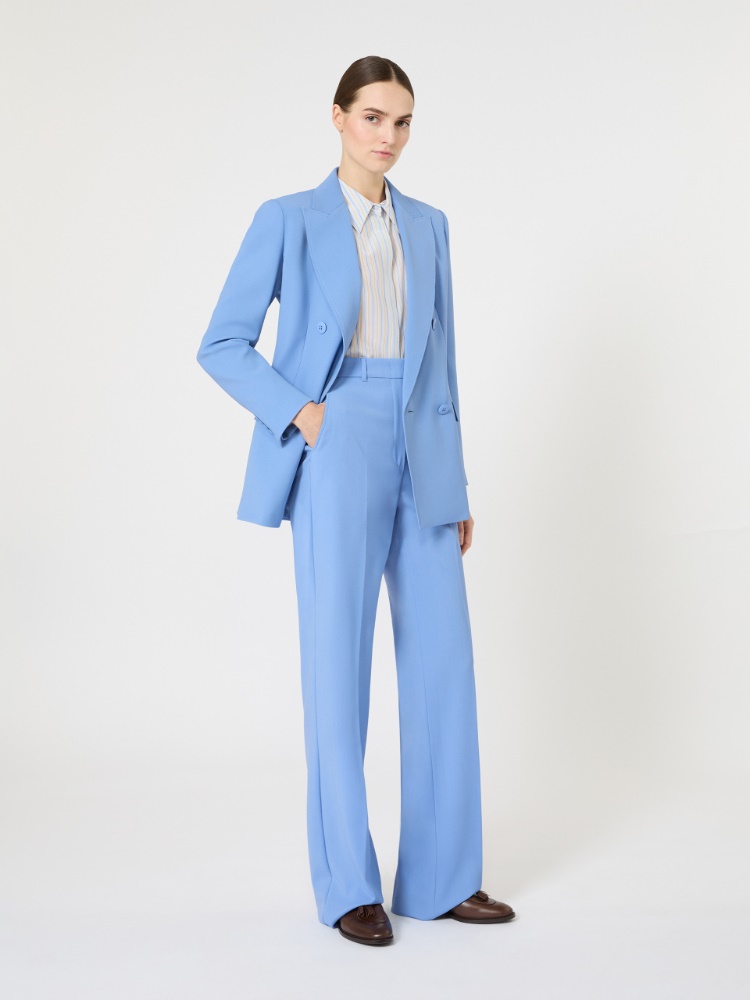 Körpernah geschnittener Blazer aus Woll-Crêpe + AZURBLAU - Max Mara