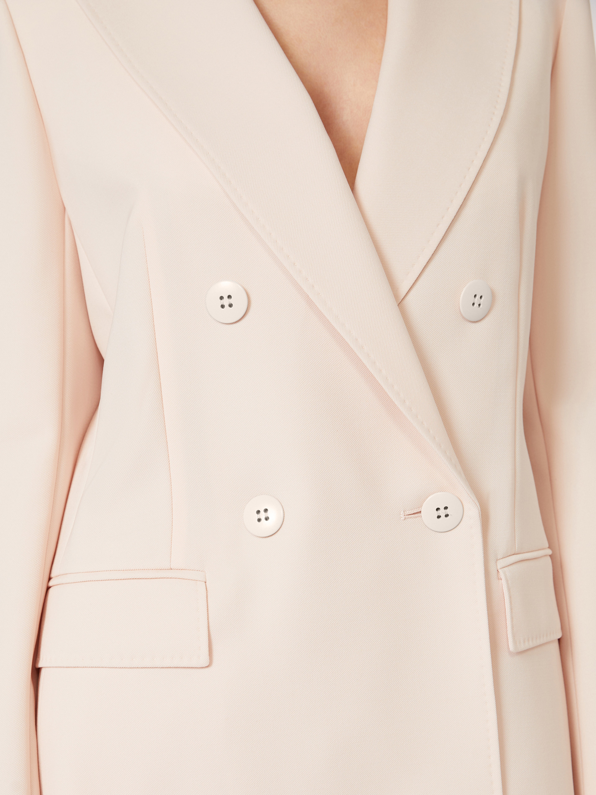 Fitted wool crepe blazer - PINK - Max Mara - 4