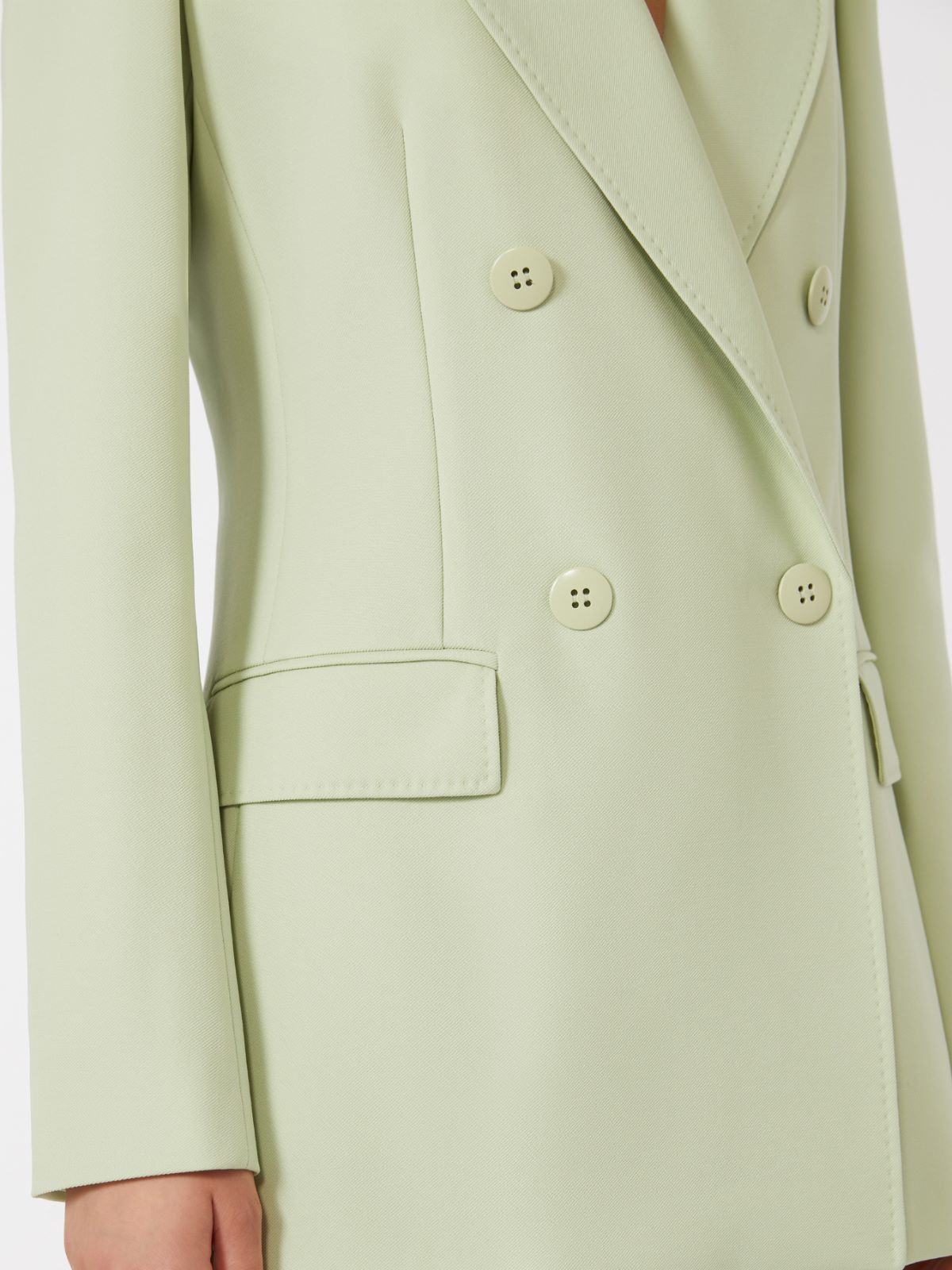 Fitted wool crepe blazer - GREEN - Max Mara - 5