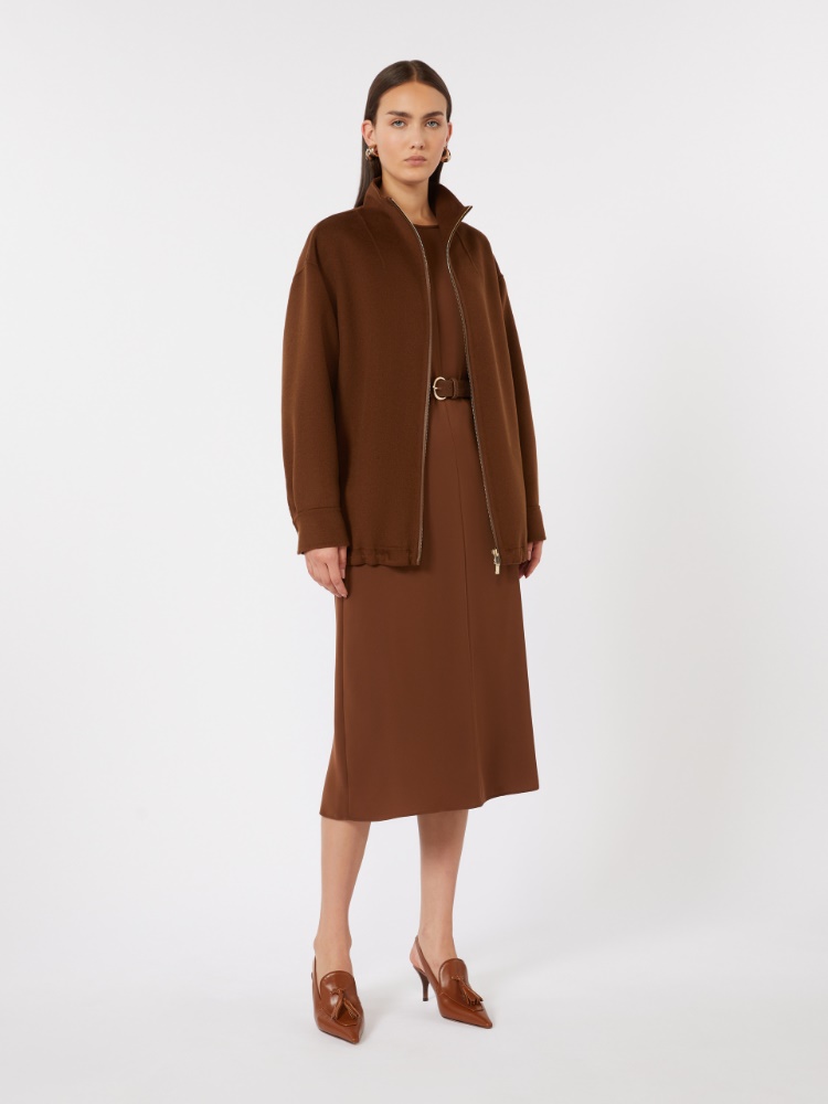Wool, cashmere and silk coat - CHOCOLATE - Max Mara