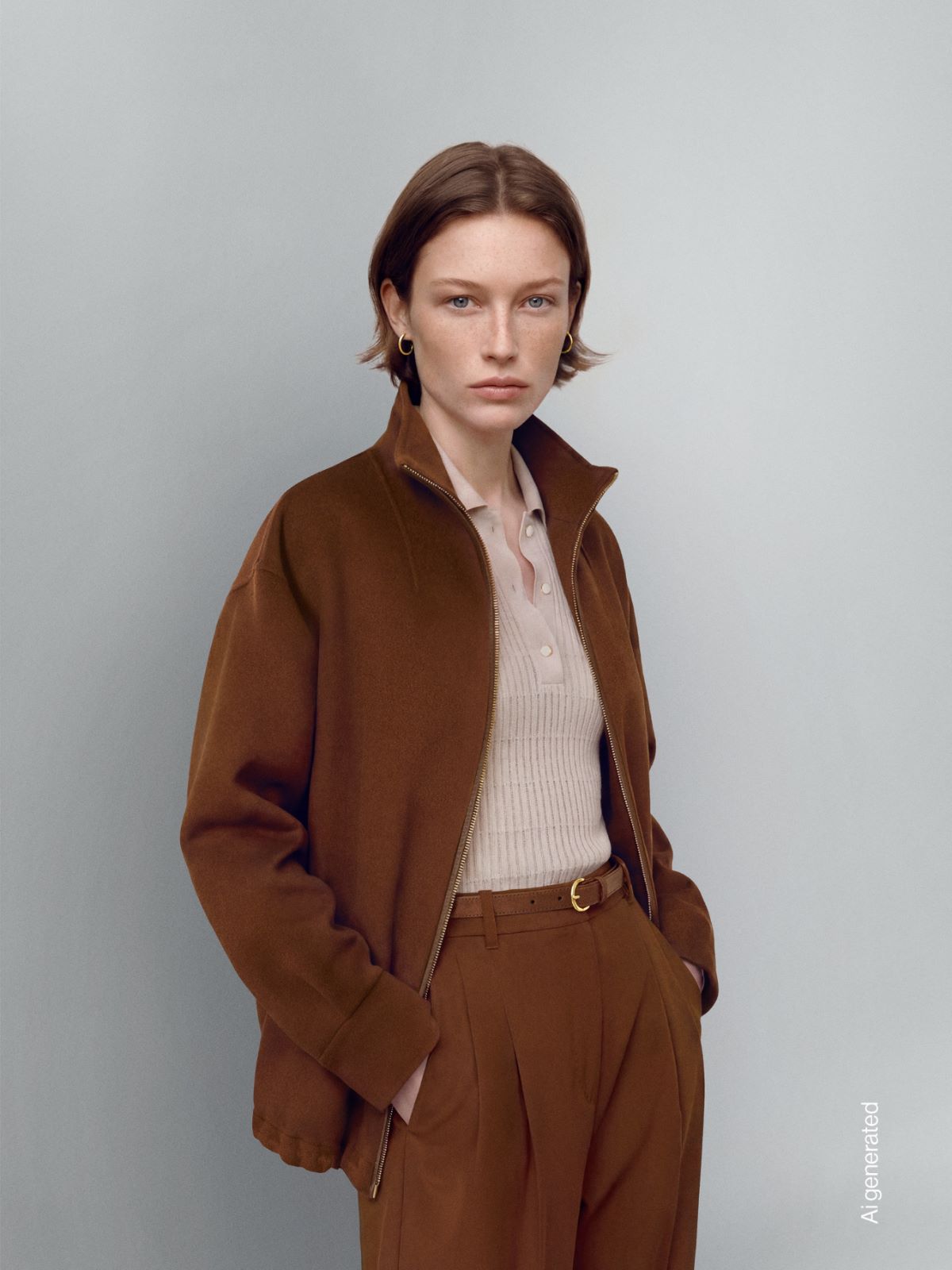 Płaszcz oversize z wełny, kaszmiru i jedwabiu - CZEKOLADOWY - Max Mara