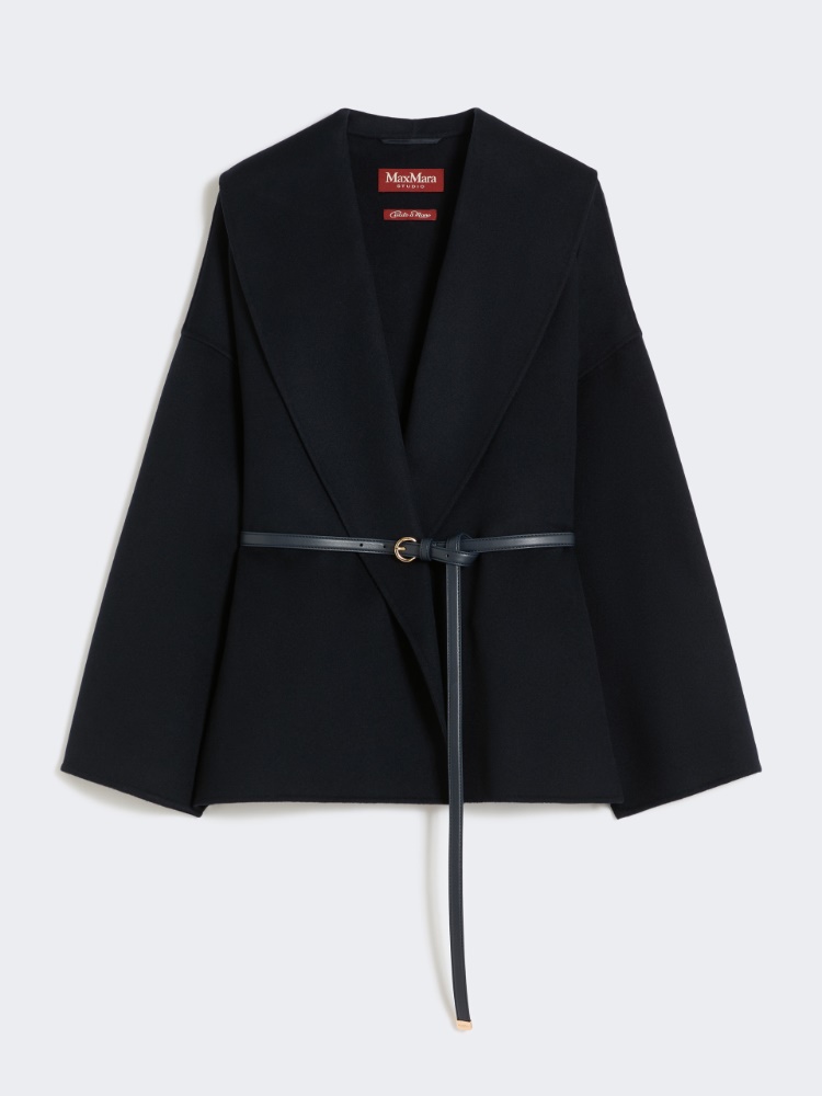 Wool, cashmere and silk robe coat - NAVY - Max Mara