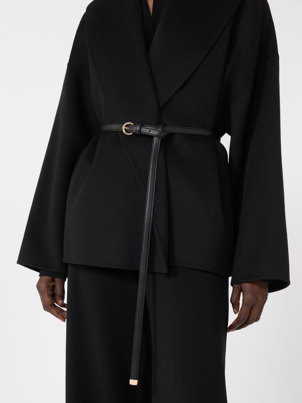 Robenmantel aus Wolle, Kaschmir und Seide - SCHWARZ - Max Mara - 9