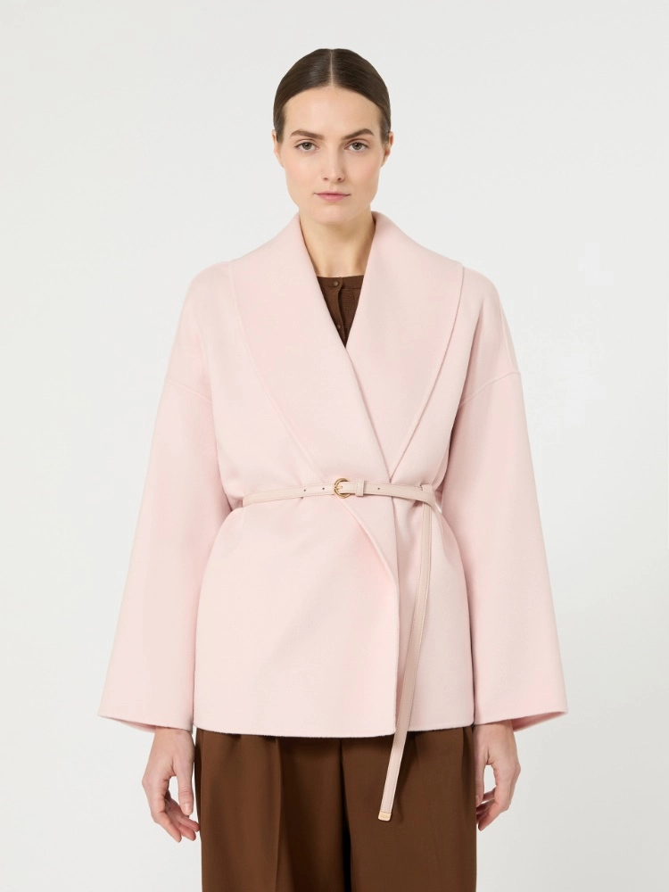 Wool, cashmere and silk robe coat - PINK - Max Mara - 2