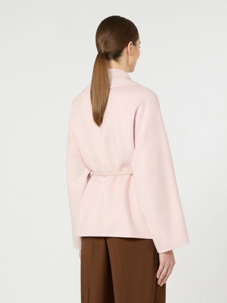 Wool, cashmere and silk robe coat - PINK - Max Mara - 3