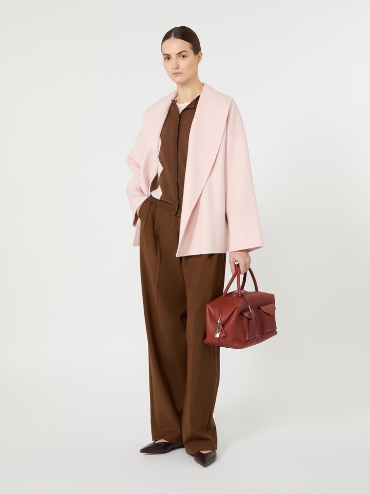 Wool, cashmere and silk robe coat - PINK - Max Mara