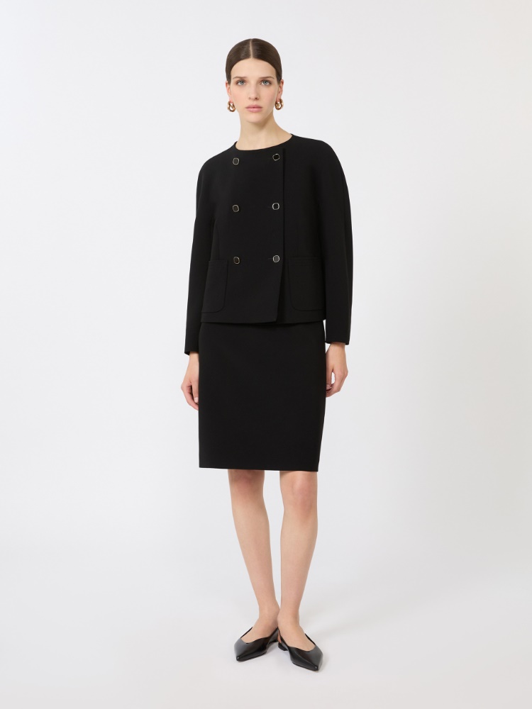 Short cady skirt - BLACK - Max Mara
