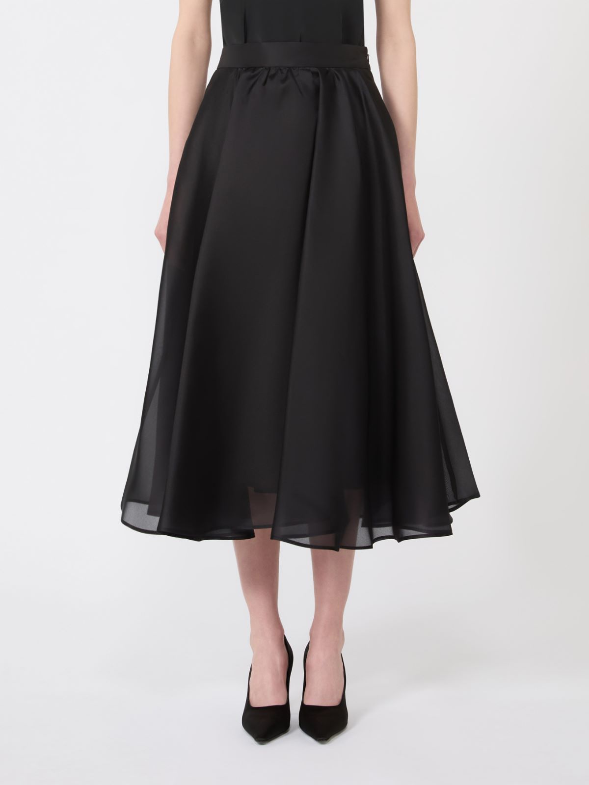 Silk circle skirt - BLACK - Max Mara - 9