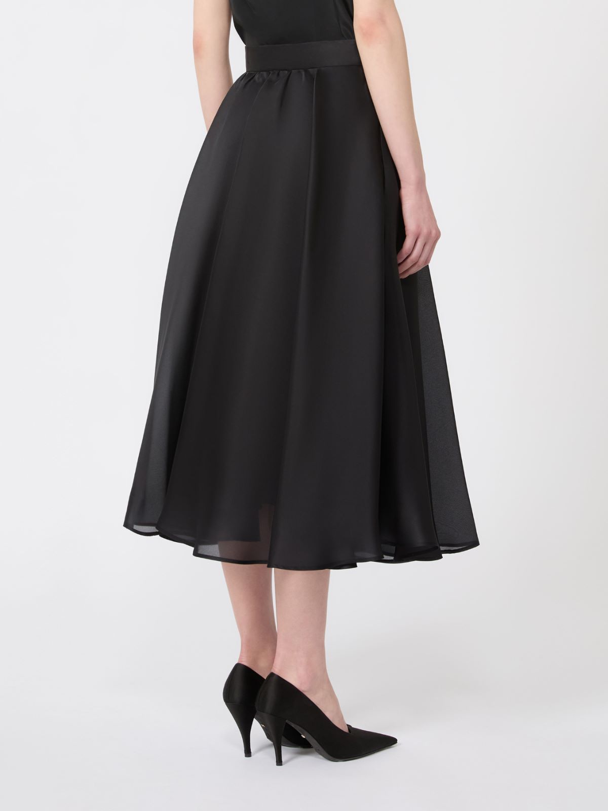 Silk circle skirt - BLACK - Max Mara - 9